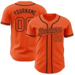 Custom Orange Black Baseball Jersey - Authentic Personalized Sports Apparel Custom Orange Orange-Black Authentic Baseball