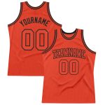Custom Authentic Orange-Black Throwback Basketball Jersey - Unique Design, Comfortable Fit Custom Orange Orange-Black Authentic