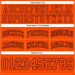 Custom Orange Black Basketball Shorts Authentic Throwback Design Custom Orange Orange-Black Authentic Throwback Basketball - Image 3