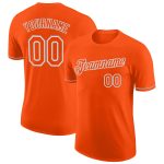 Custom Orange Gray Performance T-Shirt for Men, Athletic Style 2027 Custom Orange Orange-Gray Performance T-Shirt Style 2027