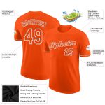 Custom Orange Gray Performance T-Shirt for Men, Athletic Style 2027 Custom Orange Orange-Gray Performance T-Shirt Style 2027 - Image 2