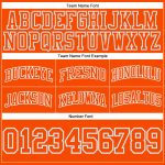 Authentic Throwback Basketball Shorts - Custom Orange and Silver Gray Design Custom Orange Orange-Silver Gray Authentic Throwback - Image 3