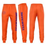 Custom Orange Purple Fleece Jogger Pants for Men and Women - Comfortable Athletic Sweatpants Custom Orange Purple Fleece