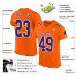 Custom Authentic Football Jersey - Orange Purple White Mesh Design Custom Orange Purple-White Mesh Authentic Football Jersey - Image 2