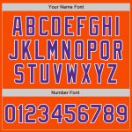 Custom Unisex Softball Jersey - Orange Purple White Two-Button Design Custom Orange Purple-White Two-Button Unisex Softball - Image 5