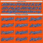 Custom Orange Black Baseball Jersey | Authentic Royal-Black Design Custom Orange Royal-Black Authentic Baseball Jersey - Image 4