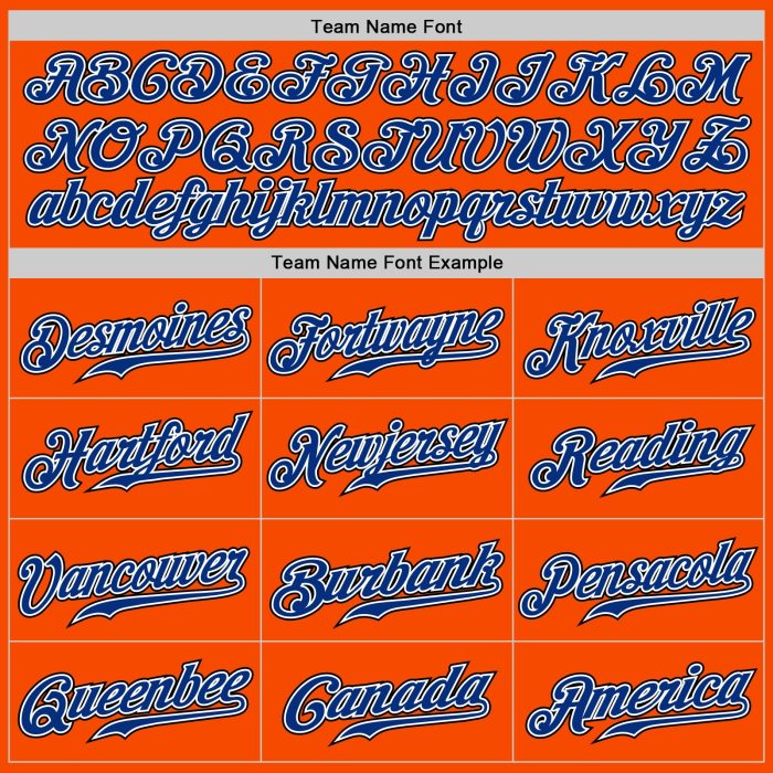 Custom Orange Black Baseball Jersey | Authentic Royal-Black Design Custom Orange Royal-Black Authentic Baseball Jersey - Image 4