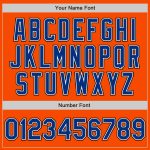 Custom Orange Black Baseball Jersey | Authentic Royal-Black Design Custom Orange Royal-Black Authentic Baseball Jersey - Image 5