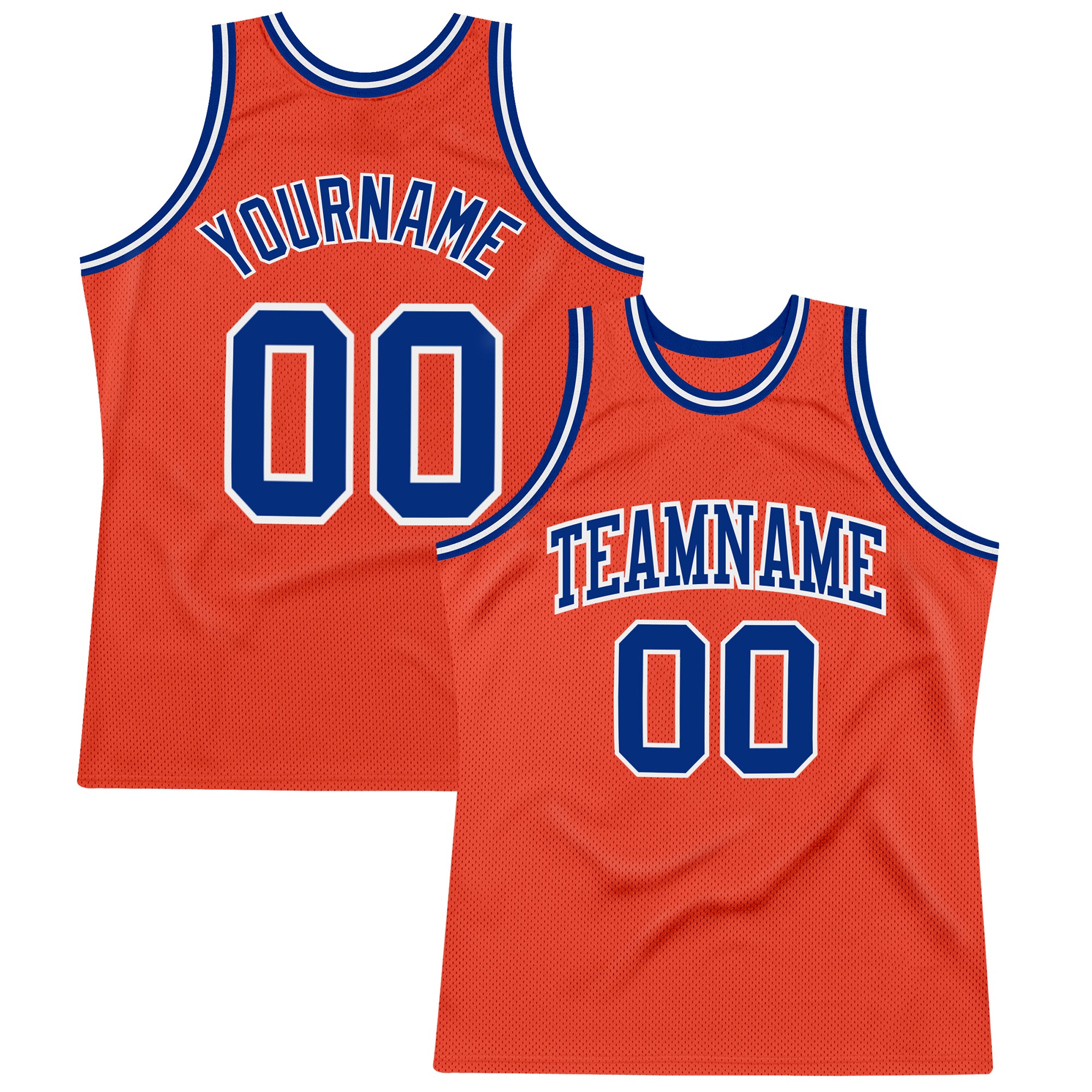 Custom Orange Royal-White Authentic Throwback Basketball Jersey Custom Orange Royal White Basketball Jersey Authentic Throwback Style Custom Orange Royal-White Authentic Throwback Basketball - Image 1