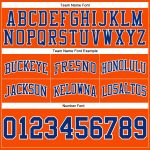Custom Orange Basketball Shorts - Authentic Royal-White Throwback Design Custom Orange Royal-White Authentic Throwback Basketball - Image 3