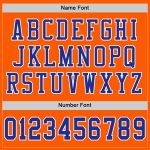 Custom Orange Royal White Authentic Football Jersey - Mesh Design for Comfort Custom Orange Royal-White Mesh Authentic Football - Image 4