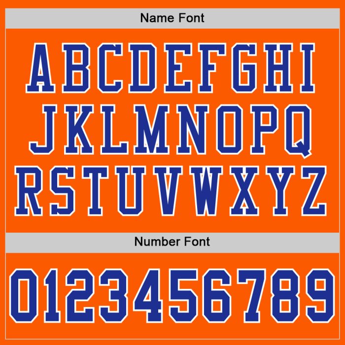 Custom Orange Royal White Authentic Football Jersey - Mesh Design for Comfort Custom Orange Royal-White Mesh Authentic Football - Image 4