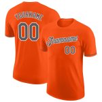 Custom Performance T-Shirt in Orange Steel Gray and White - Stylish Sportswear for Active Lifestyle Custom Orange Steel Gray-White