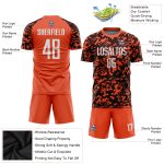 Custom Orange Black White Soccer Jersey Sublimation Uniform for Adults Custom Orange White-Black Sublimation Soccer Uniform - Image 3