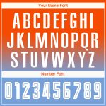 Custom Orange White Light Blue Fade Soccer Uniform Jersey Long Sleeve Sublimation Custom Orange White-Light Blue Sublimation - Image 5