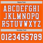 Orange White Purple Custom Mesh Throwback Football Jersey - Authentic Fit Custom Orange White-Purple Mesh Authentic Throwback - Image 4
