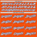 Custom Orange and White Baseball Jersey - Royal Authentic Design Custom Orange White-Royal Authentic Baseball Jersey - Image 4