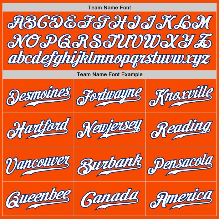 Custom Orange and White Baseball Jersey - Royal Authentic Design Custom Orange White-Royal Authentic Baseball Jersey - Image 4