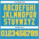 Custom Panther Blue Long Sleeve Performance T-Shirt - Gold and White Design for Men Custom Panther Blue Gold-White Long Sleeve - Image 5