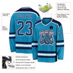 Custom Panther Hockey Jersey - Navy Blue & White Team Jersey for Men and Women Custom Panther Blue Navy-White Hockey Jersey - Image 3