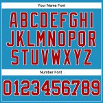 Custom Performance T-Shirt - Panther Blue with Red and White Long Sleeves Custom Panther Blue Red-White Long Sleeve Performance - Image 5