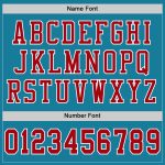 Custom Panther Blue Red White Football Jersey - Authentic Mesh Design Custom Panther Blue Red-White Mesh Authentic Football - Image 4