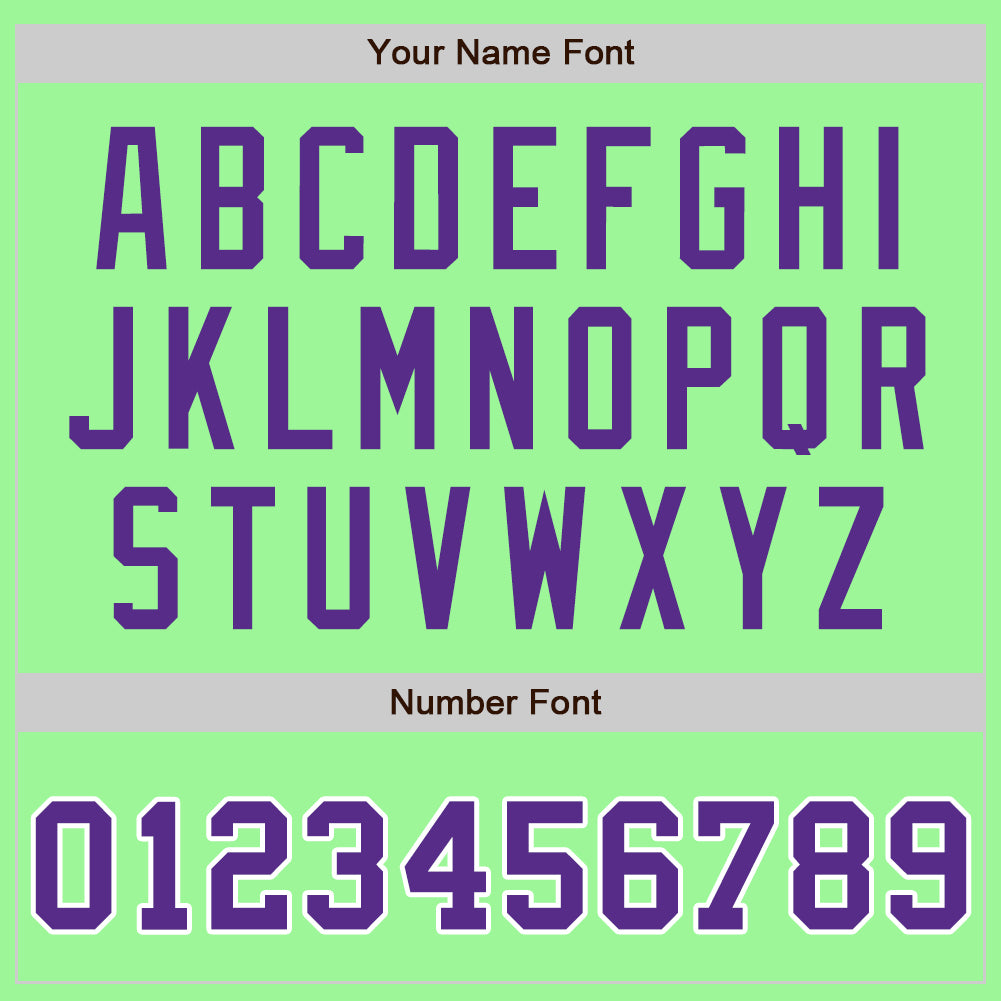 Custom Pea Green Purple-White Authentic Split Fashion Baseball Jersey Custom Split Fashion Baseball Jersey in Pea Green, Purple & White - Authentic Design Custom Pea Green Purple-White Authentic - Image 4