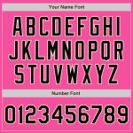 Custom Pink Black Cream Varsity Letterman Bomber Jacket Full Snap Two Tone Design Custom Pink Black-Cream Bomber Full-Snap - Image 5