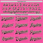 Custom Pink Black Cream Varsity Letterman Bomber Jacket Full Snap Two Tone Design Custom Pink Black-Cream Bomber Full-Snap - Image 4