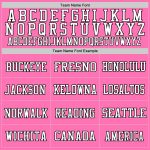 Custom Authentic Football Jersey - Pink Black White Mesh Design Custom Pink Black-White Mesh Authentic Football Jersey - Image 3