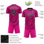 Custom Pink Black White Soccer Uniform Jersey Sublimation Design for Teams Custom Pink Black-White Sublimation Soccer Uniform - Image 3