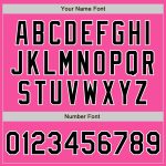 Custom Softball Jersey Unisex Pink Black White Two-Button Style Custom Pink Black-White Two-Button Unisex Softball Jersey - Image 5