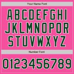 Custom Softball Jersey Unisex Pink Green-White Two-Button Design, Soft Fabric Custom Pink Green-White Two-Button Unisex Softball - Image 5