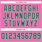 Custom Pink Kelly Green White Long Sleeve Performance T-Shirt for Men and Women Custom Pink Kelly Green-White Long Sleeve - Image 5