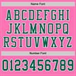Custom Pink Kelly Green White Mesh Football Jersey - Authentic Team Apparel Custom Pink Kelly Green-White Mesh Authentic - Image 4