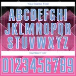 Custom Basketball Jersey Sublimation Round Neck Pink Light Blue Black White Custom Pink Light Blue Black-White Round Neck - Image 4