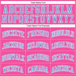 Custom Pink Light Blue White Throwback Basketball Jersey Authentic Custom Pink Light Blue-White Authentic Throwback Basketball - Image 3