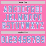 Custom Football Jersey - Pink Light Blue White Mesh Authentic Design Custom Pink Light Blue-White Mesh Authentic Football - Image 4