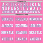 Custom Football Jersey - Pink Light Blue White Mesh Authentic Design Custom Pink Light Blue-White Mesh Authentic Football - Image 3