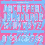 Custom Pink Light Blue White Unisex Softball Jersey - Two-Button Design, Soft Fabric Custom Pink Light Blue-White Two-Button - Image 5