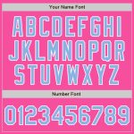 Custom Unisex Softball Jersey - Pink Light Blue-White Two-Button Style 5042 Custom Pink Light Blue-White Two-Button Unisex - Image 5