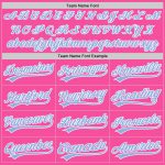 Custom Unisex Softball Jersey - Pink Light Blue-White Two-Button Style 5042 Custom Pink Light Blue-White Two-Button Unisex - Image 4