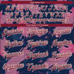 Custom 3D Pattern Bomber Jacket in Pink, Maroon, Cream-Navy - Full-Snap Varsity Letterman Style Custom Pink Maroon Cream-Navy - Image 4