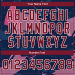 Custom 3D Pattern Bomber Jacket in Pink, Maroon, Cream-Navy - Full-Snap Varsity Letterman Style Custom Pink Maroon Cream-Navy - Image 5