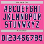 Custom Pink Navy White Bomber Varsity Letterman Jacket Full-Snap Design for Men and Women Custom Pink Navy-White Bomber Full-Snap - Image 5