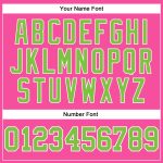 Custom Pink Neon Basketball Jersey - Authentic Green and White Throwback Style Custom Pink Neon Green-White Authentic Throwback - Image 4