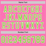 Custom Pink Neon Football Jersey - Authentic Green White Mesh Design Custom Pink Neon Green-White Mesh Authentic Football - Image 4