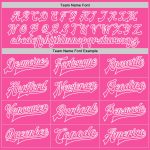 Custom Pink White Bomber Jacket for Women - Full-Snap Varsity Letterman Fashion Jacket Custom Pink Pink-White Bomber Full-Snap - Image 4