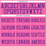 Custom Pink Purple Authentic Football Jersey - Personalized Mesh Sportswear Custom Pink Purple Mesh Authentic Football Jersey - Image 3