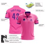 Custom Pink Purple Golf Polo Shirt for Performance Wear Custom Pink Purple Performance Golf Polo Shirt - Image 3